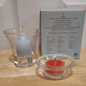 PartyLite 3" Clarity Votive/Taper/Tealight Candle Holder